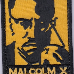 10 Pcs MALCOLM X (B/Y) Embroidered Patches 3&quot;x2.25&quot; iron-on