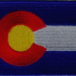 10 Pcs Colorado USA State Flag Embroidered Patches 3&quot;x2&quot; iron-on