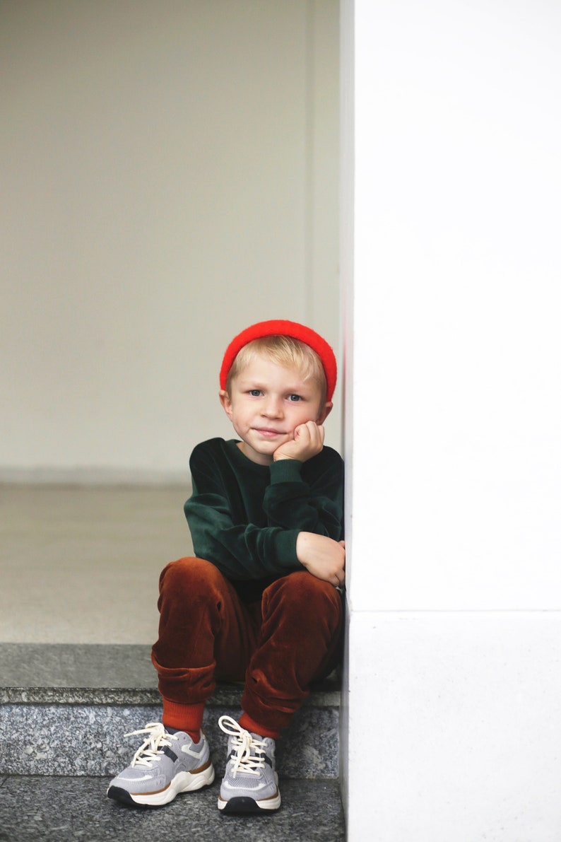 Cuddly unisex trousers made of velvet organic cotton