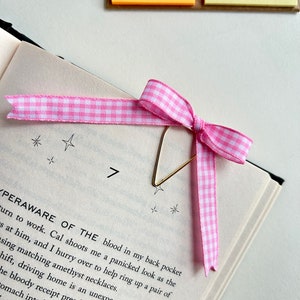 Coquette Aesthetic | Bow Clip Bookmark | Bookish | Bookmark | Coquette Girlie | Bow Paperclip Bookmark | Bow Girlie