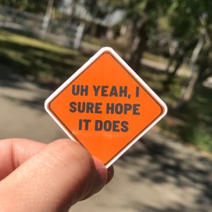 Road Work Ahead Sticker | Vinyl | Water Resistant