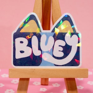 Bluey Sticker | Fan Art | Blue Heeler | Vinyl | Holographic | Water Resistant
