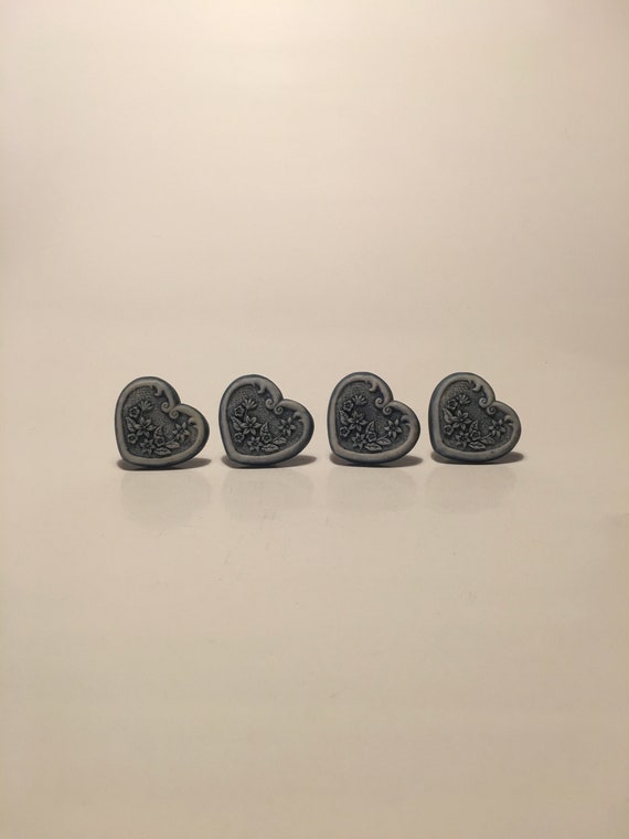 Heart Shaped Knobs Drawer Pulls Dresser Knobs Set Of 4 Etsy