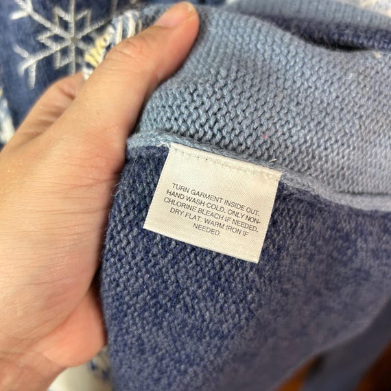 Classic Elements Blue Snowflake Patchwork Full Zi… - image 9