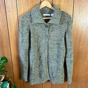 Cardigan Liz Claiborne Marron à Pois En Coton - Occasion Très Bon état Taille M