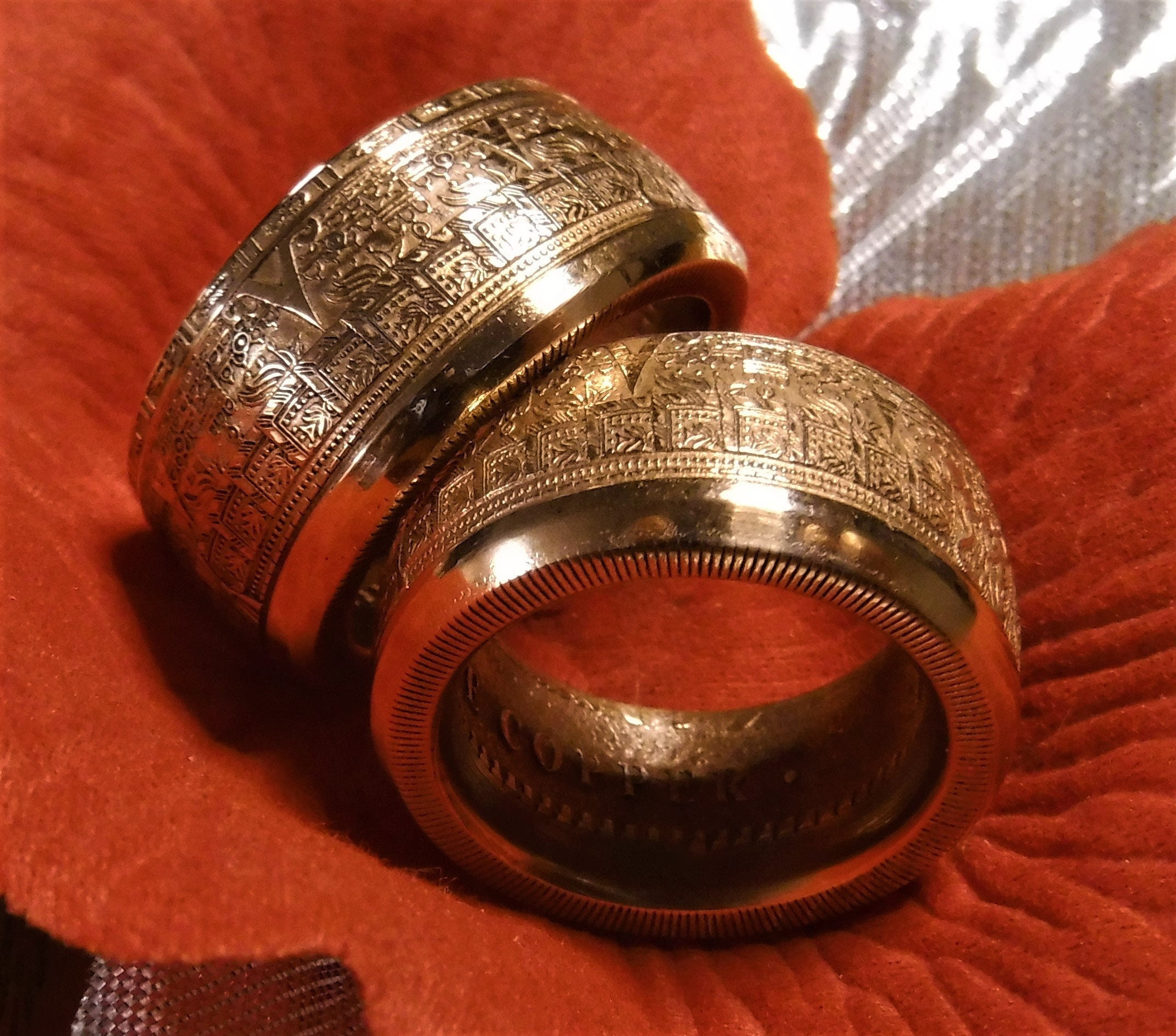 TWO Matching grand Size Wedding Bands Make a Etsy
