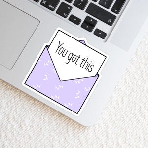 Pastell Lila Sie haben diese positive Nachricht Aufkleber - Umschlag Aufkleber - Positiver Aufkleber