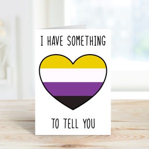 Coming Out, niet-binaire LGBTQ+-wenskaart van 5 x 7 inch | LGBTQ-wenskaart | Coming-out LGBTQ