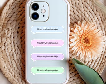 Hey, Sorry I was Reading Text Message Bubble Sticker
