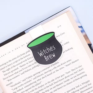 Witches Brew Die Cut Magnetic Bookmark - Halloween Bookmark - Magnetic Bookmark