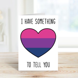 Coming Out Bisexual LGBTQ+ 5 x 7 Zoll Grußkarte | LGBTQ Grußkarte | LGBTQ kommt raus