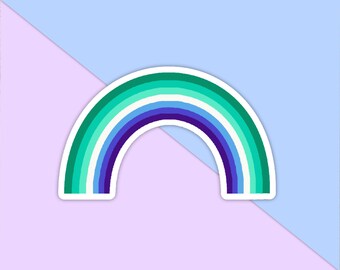Pegatina con la bandera arcoíris LGBTQ para hombres gay