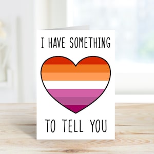 Coming Out lesbische LGBTQ+-wenskaart van 5 x 7 inch | LGBTQ-wenskaart | Coming-out LGBTQ