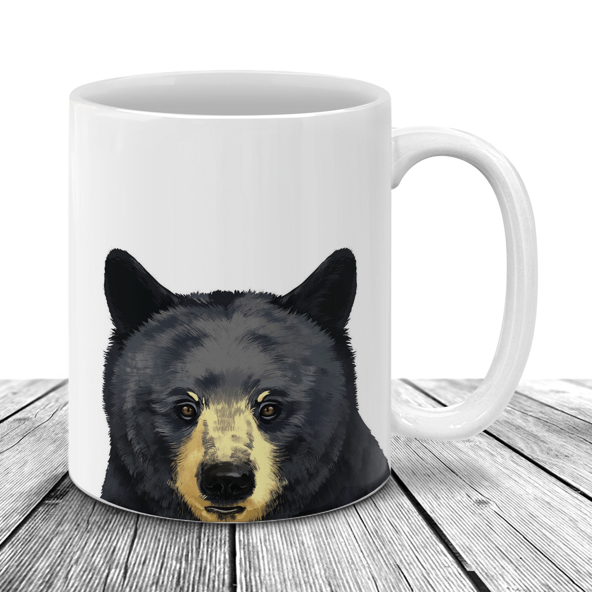 American Black Bear Coffee Drink Mug Portrait Ideal Gift for | Etsy