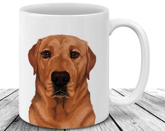 Labrador Retriever Mug, Red Fox Lab Coffee Mug, Dog Mom Gift, Dog Lover Gift, Cute Puppy Cup, 11oz Ceramic