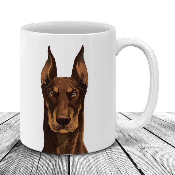 doberman coffee mug