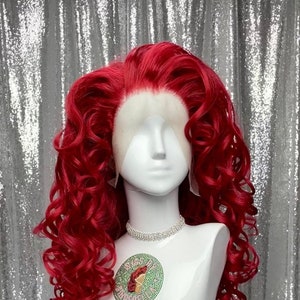 80’s Inspired Lace Front Wig in Style &quot;Dancing Queen&quot; - Made to Order - 1980s Style Big Curly Dance Hair Long Wavy Voluminous