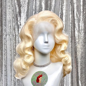 1950’s Inspired Lace Front Wig in Style “Glam” - Made to Order -  Old Hollywood Glamour 1950s House Wife Style Pin Up Hair Wavy