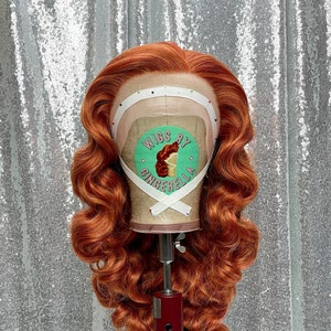Custom Roller Set Lace Front Wig - Platinum Blonde Old Hollywood Vintage Waves Voluminous Curls