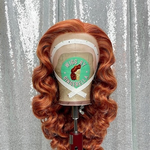 Custom Roller Set Lace Front Wig - Platinum Blonde Old Hollywood Vintage Waves Voluminous Curls