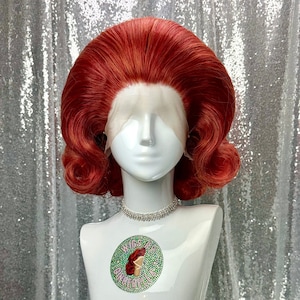 1960’s Inspired Lace Front Wig in Style “Mod” - Made to Order -  1960s 1970s Vintage Hippie Flower Child Mod Big Voluminous Wavy Hair