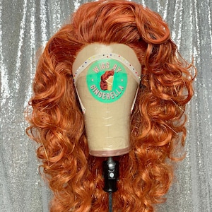 80’s Inspired Lace Front Wig in Style &quot;Dancing Queen&quot; - Made to Order - 1980s Style Big Curly Dance Hair Long Wavy Voluminous