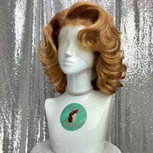 Custom Roller Set Lace Front Wig in Style "Blow Dry" - Curly Wavy Big Voluminous Layered Hair