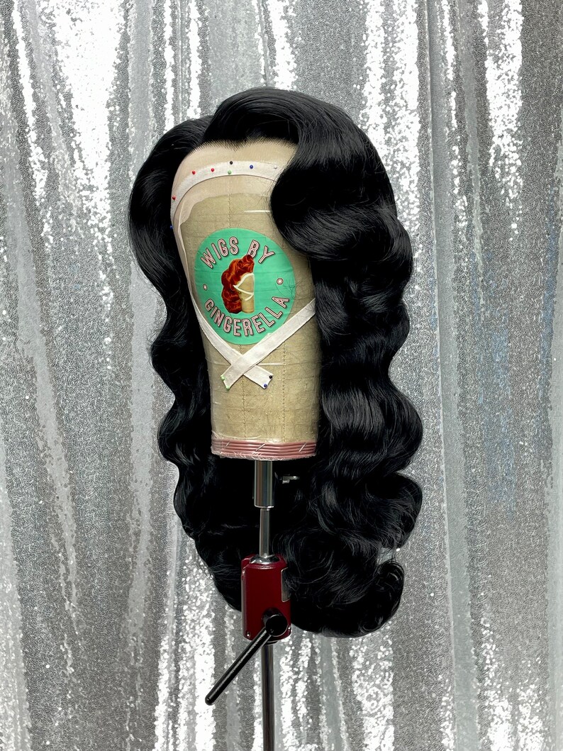 Custom Roller Set Lace Front Wig W/ Bangs Made to Order Etsy