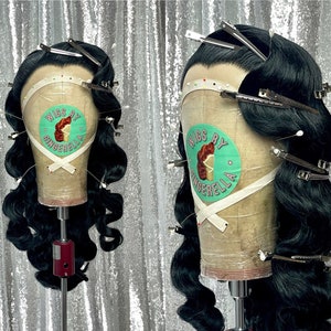 1950’s Inspired Lace Front Wig in Style “Starlet” - Made to Order - Old Hollywood Glamour 1950s Style Pin Up Hair Wavy Hair