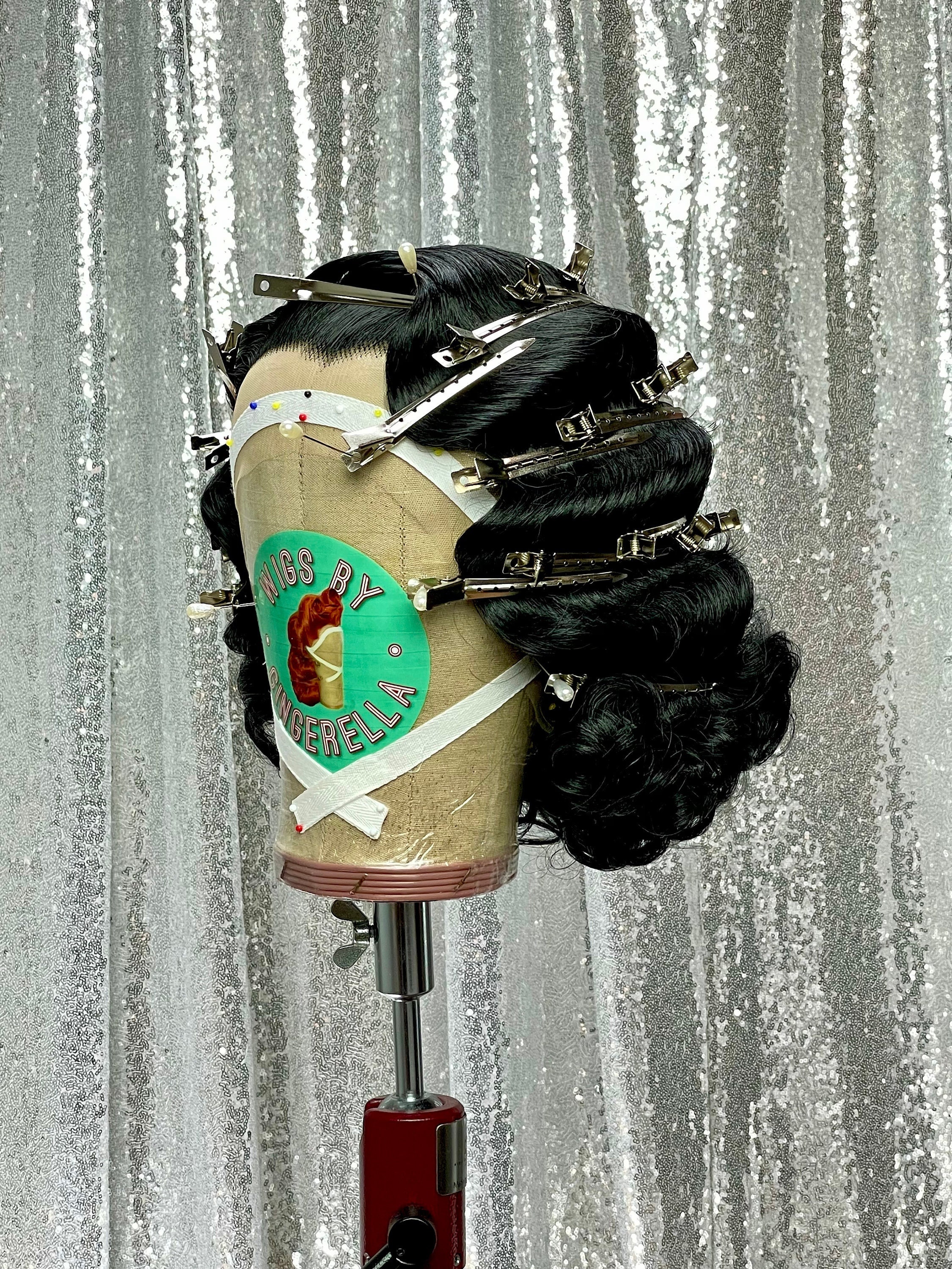 1920’s Inspired Lace Front Wig in Style “Deco” - Made to Order - 1920s Style Flapper Girl Great Gatsby Art Deco Finger Wave Hair