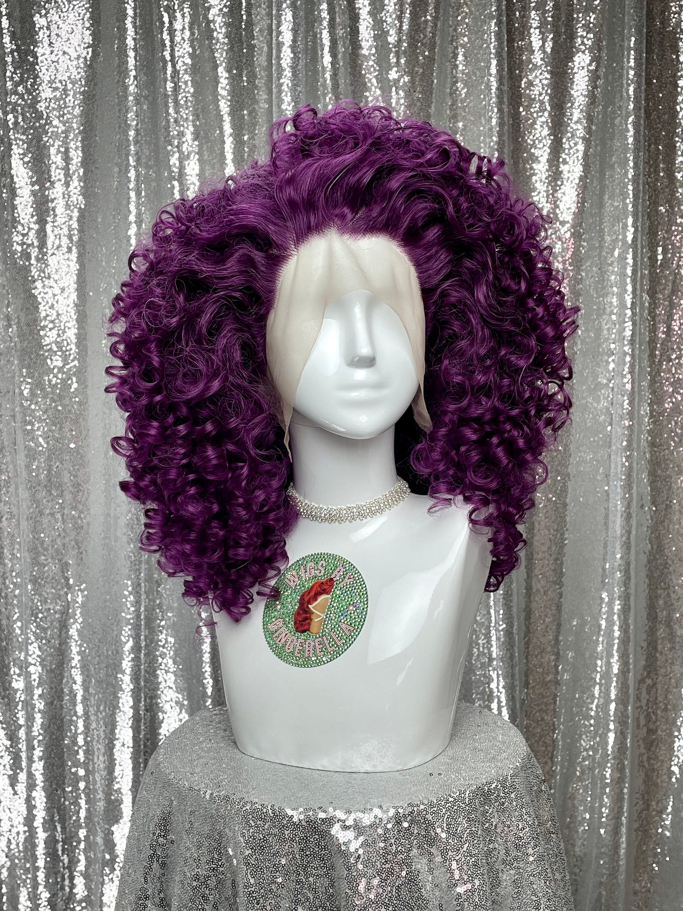80’s Inspired Lace Front Wig in Style “Ginger” - Made to Order - Big Curly 1980s Style Voluminous Hair Band Rock Star Afro Curls