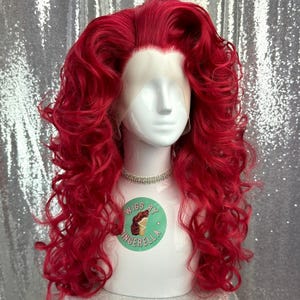 Custom Lace Front Wig in Style "Dancing Queen" - 80's Inspired Textured Wavy Big Hair (Ruby)