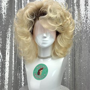 Perma-Tease Lace Front Wig in Style &quot;Tease&quot; ANNIVERSARY EDITION - 80&#39;s Inspired Layered Teased Choppy Feathered Fringe Bang 1980s Hair