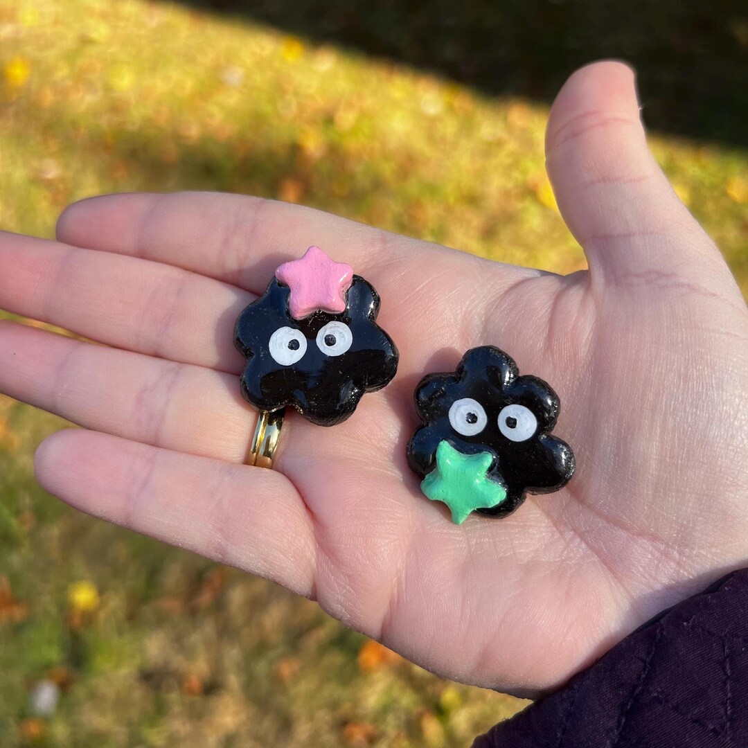 Handmade Soot Sprite Magnet, Whimsical Air Dry Clay Pottery - Etsy