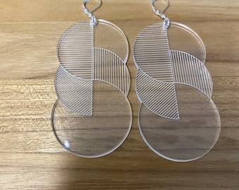 Tri Circle Pop Art Earrings