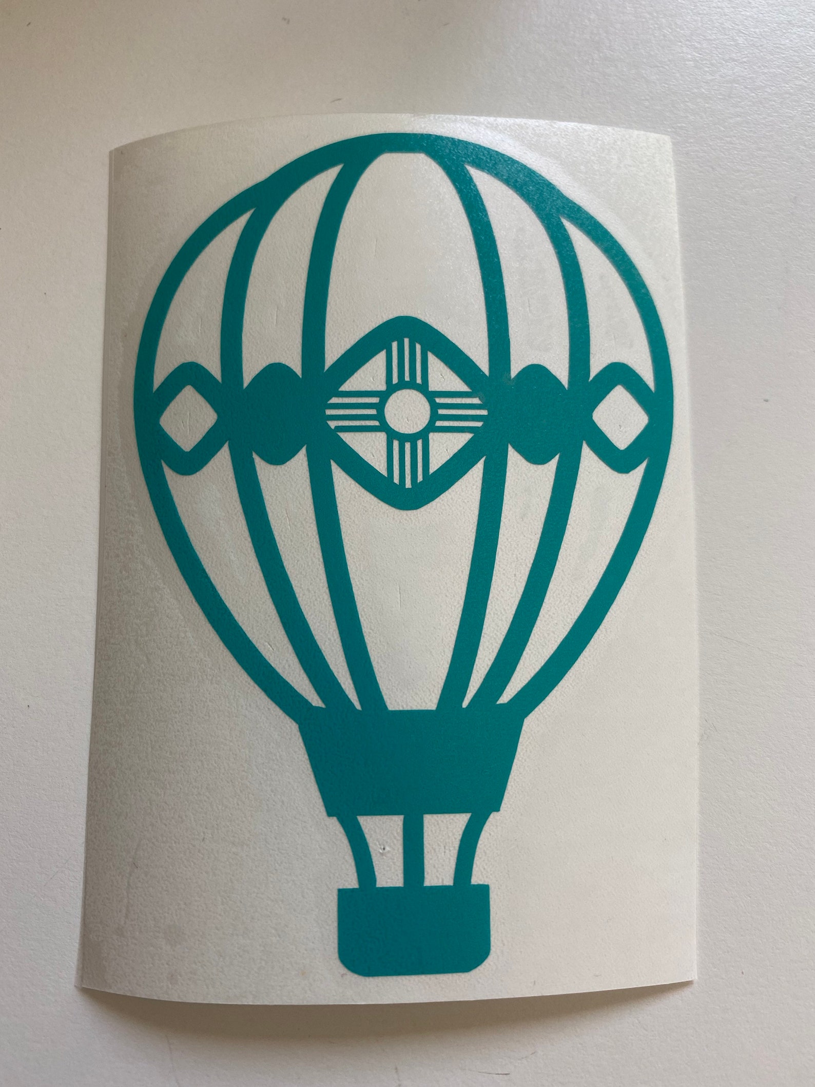 Hot Air Balloon W/zia Decal 4.5 Inches Outdoor Rated. Etsy