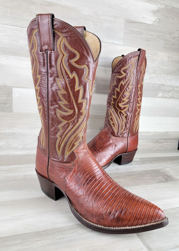 Vintage Justin Western Reptile Leather Pull-on Co… - image 4