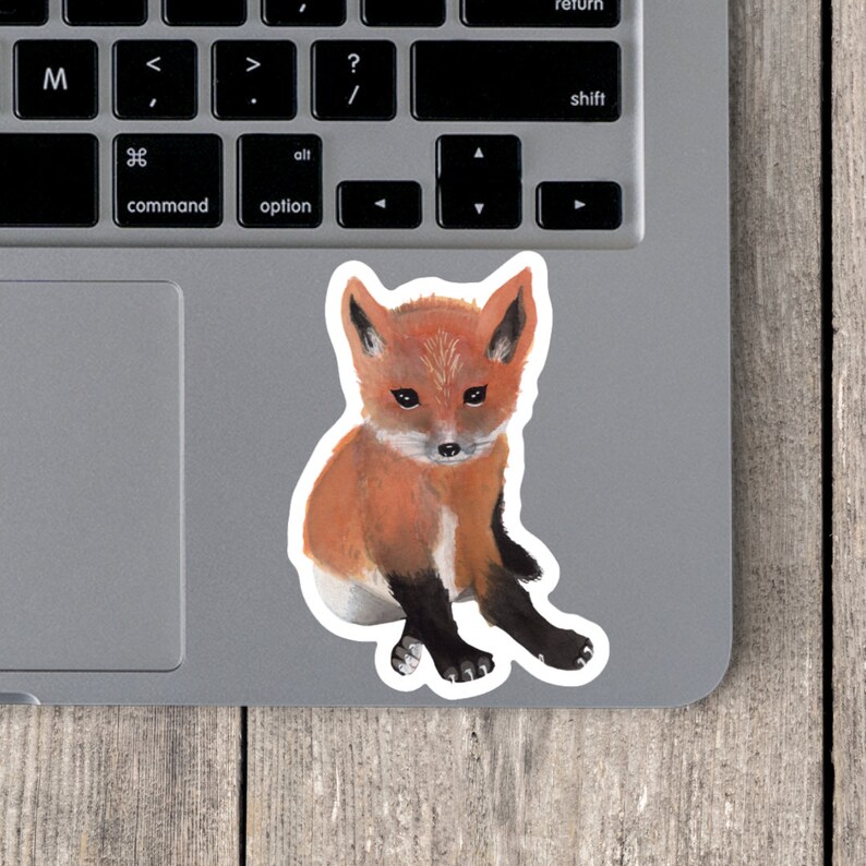 Red Fox Sticker Fox Decal Animal Laptop Stickers Fox Kit Etsy