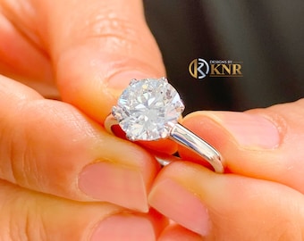 Anello di fidanzamento con alone in oro bianco 14 carati e diamanti taglio rotondo in stile antico europeo, anello di nozze con diamanti in oro bianco 14 carati, anello di proposta di Anello di fidanzamento con alone in oro bianco 14 carati e diamanti taglio rotondo in stile antico europeo, anello di nozze con diamanti in oro bianco 14 carati, anello di proposta di