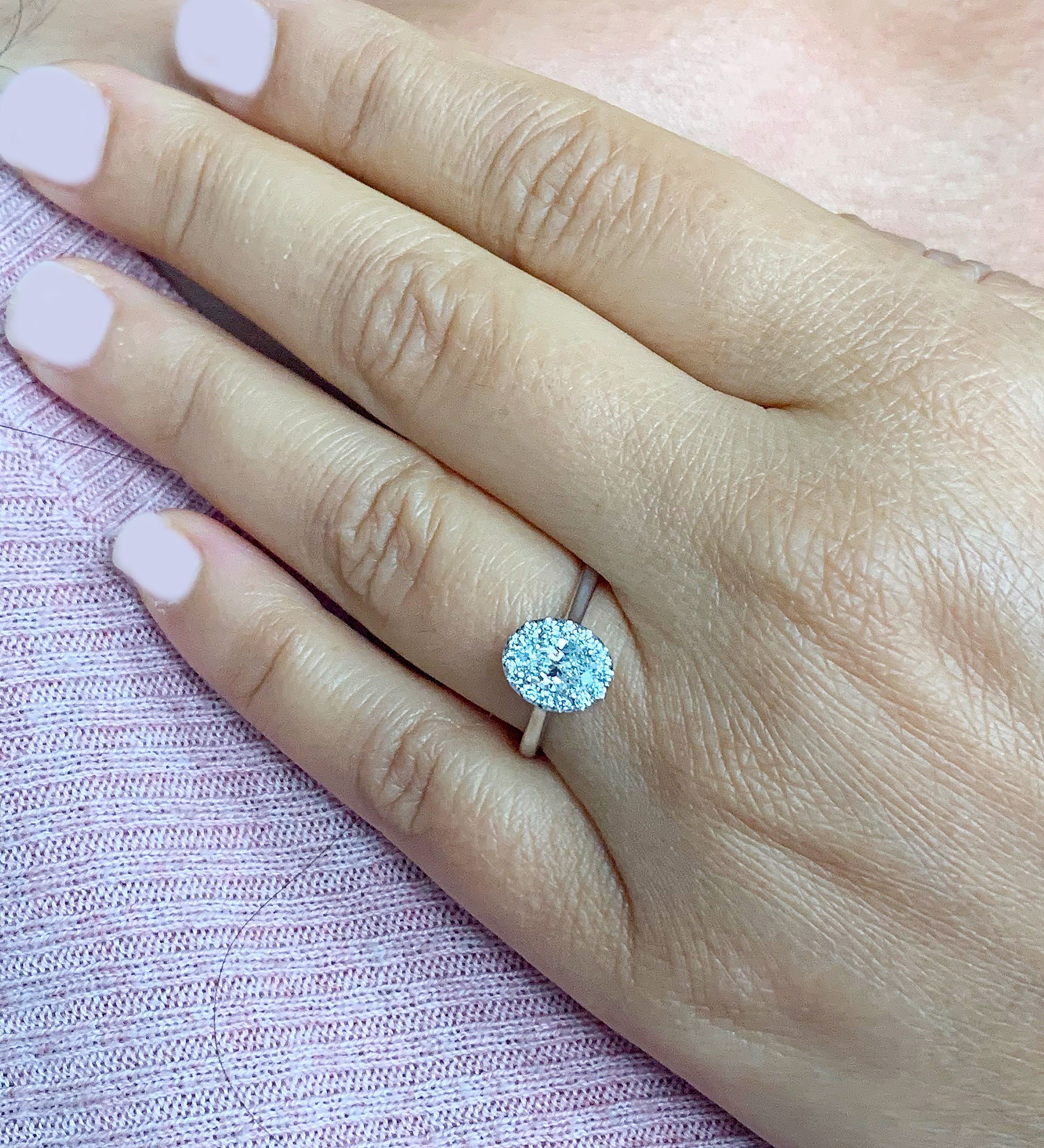 アクセサリー Annulus Ring Hawaiian Shell Resin Ring, 14K Gold Filled Oval, Beach Shell