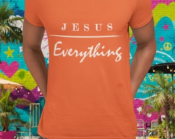 Camiseta cristiana "Jesús por encima de todo", texto llamativo, camiseta con mensaje religioso, camiseta unisex, regalo religioso, cristiana