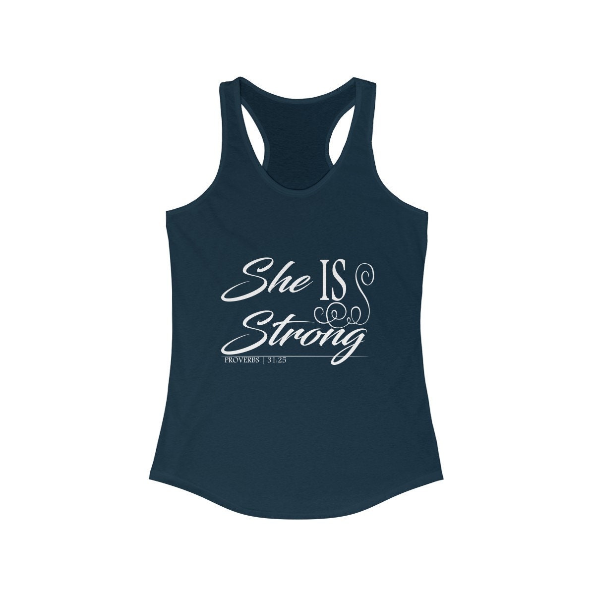 She is Strong Christian Racerback Tank Top With Saying in - Etsy