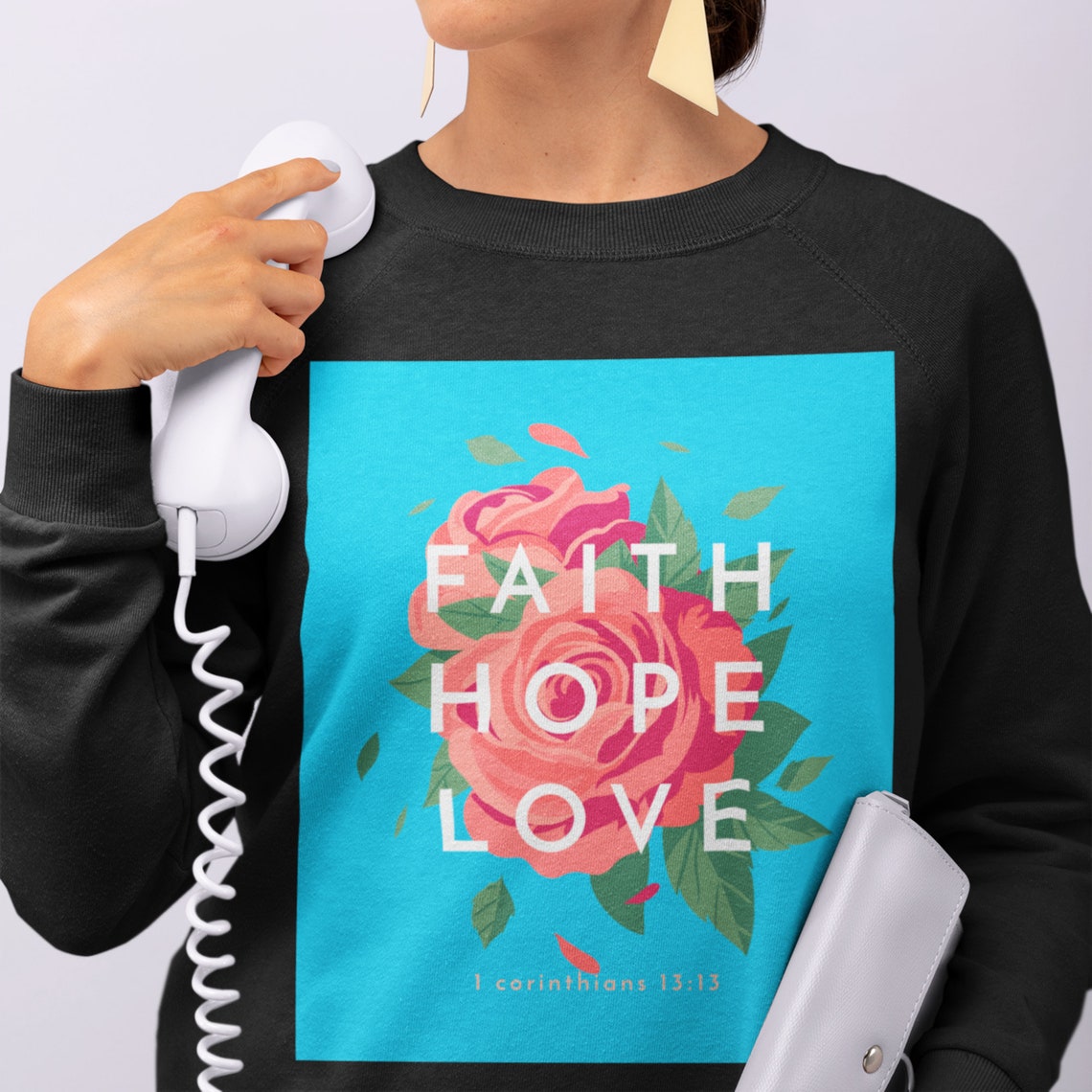 Faith Hope Love Bible Verse Christian Crewneck Sweatshirt 1st Etsy