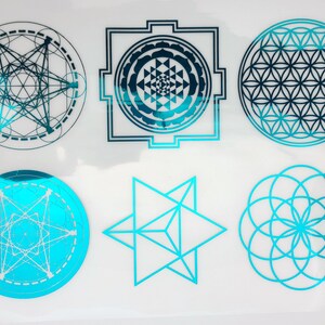 Foil Transparency Sheet: Sacred Geometry Resin Inclusions
