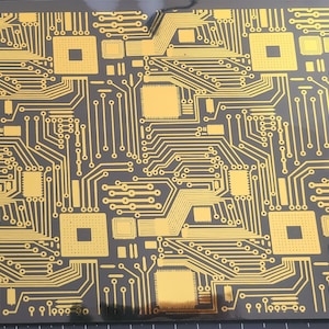 Gold Foil Circuit Board Transparency Sheet: Resin Craft Inclusion
