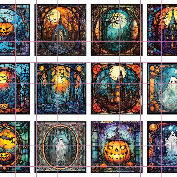 Halloween 1 Full Color Transparency Resin Inclusion, No Adhesive