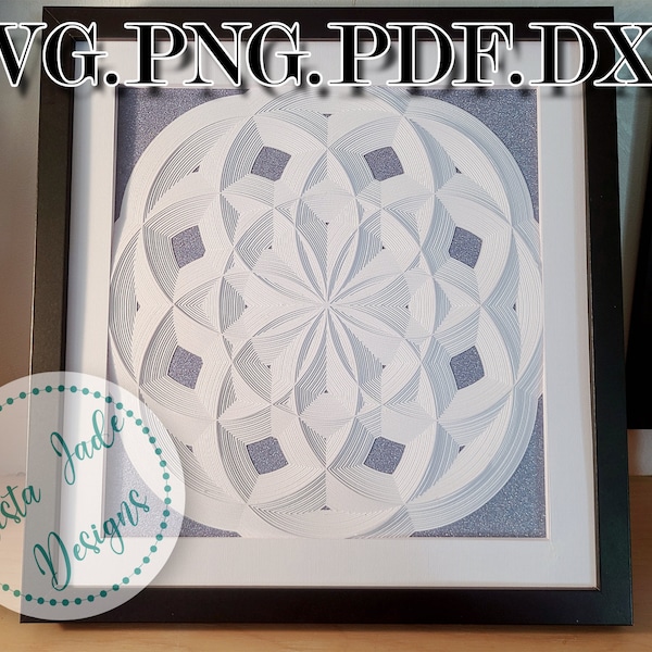 3D Shadowbox Seed of Life Sacred Geometry Digital File