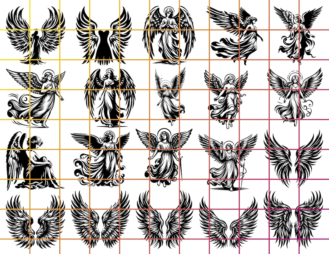 Angels 1 | Foil Transparency Full Sheet | Resin Insert | Inclusion ...