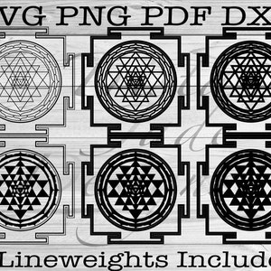 Shri Yantra SVG | Heilige Geometrie digitale Datei für den persönlichen und kommerziellen Gebrauch