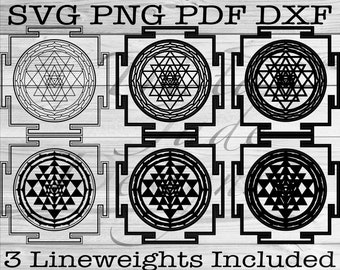 Shri Yantra SVG | Heilige Geometrie digitale Datei für den persönlichen und kommerziellen Gebrauch